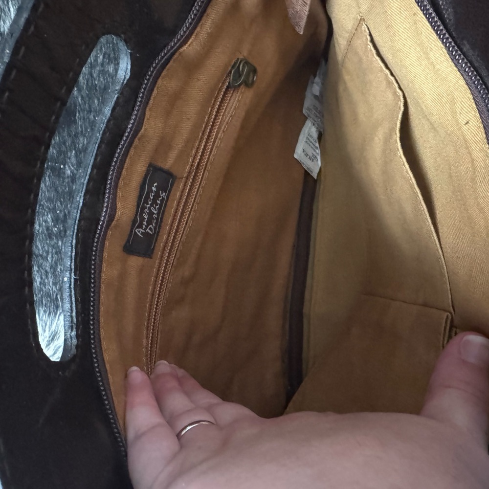 American Darling Hair on Cowhide Fringe Crossbody Bag - Picture 2 of 3
